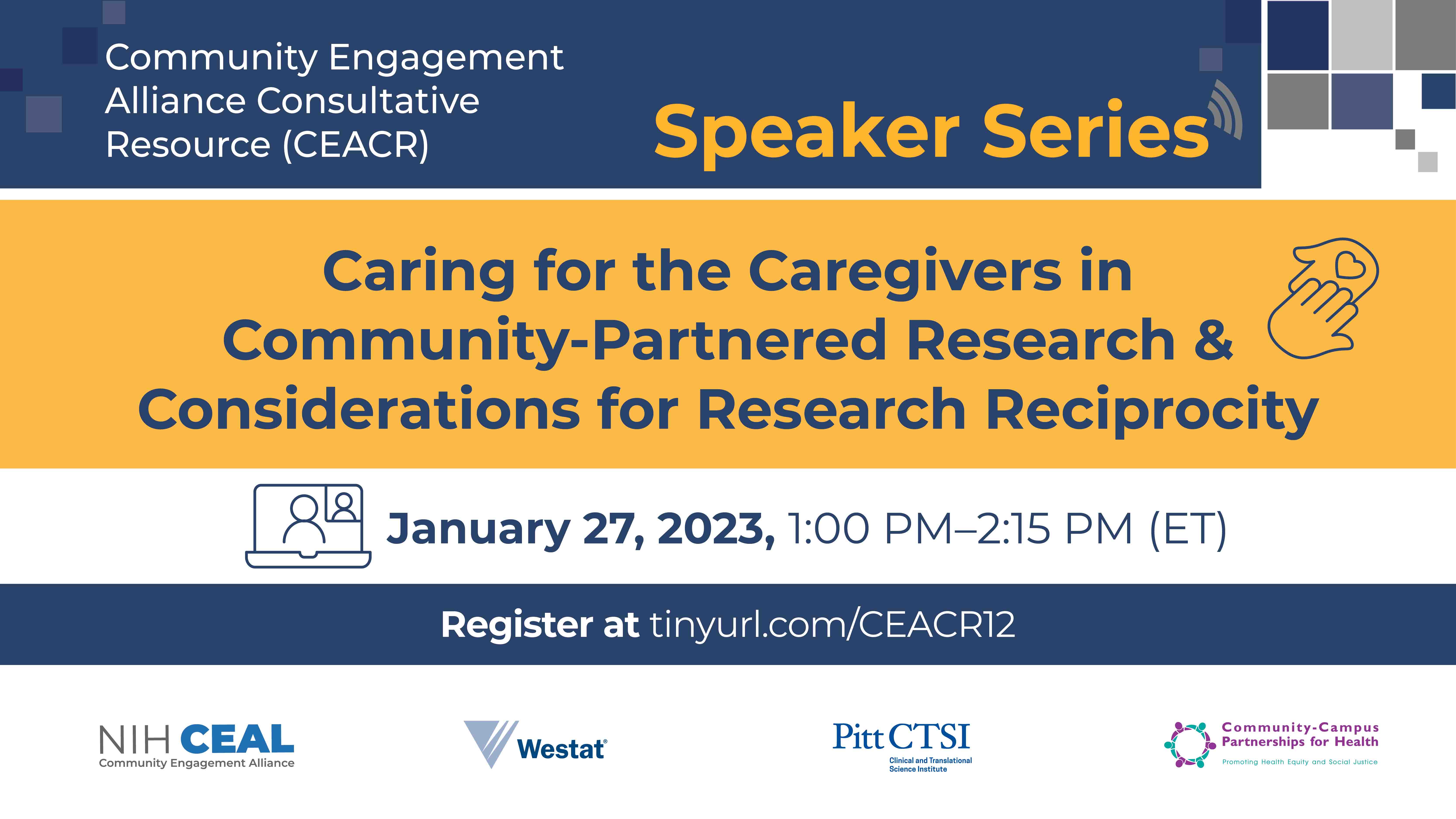 CEACR Speaker Series: Caring for the Caregivers