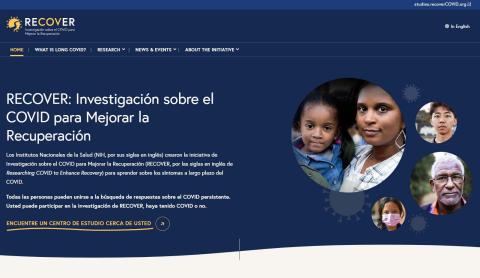 RECOVER Initiative homepage Spanish