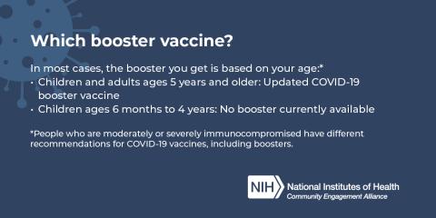 Which COVID19 vaccine is best for booster shots? Based on your age, the booster shot you get may be different.