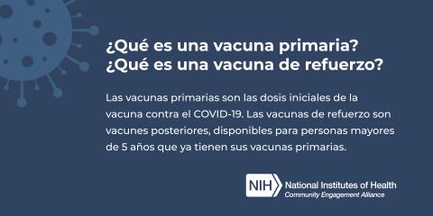 ¿Qué es una vacuna primaria? ¿Qué es una vacuna de refuerzo?
