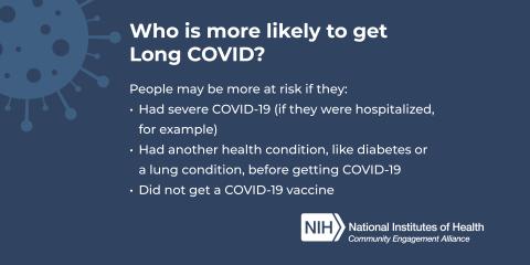 Who is more likely to get Long COVID?