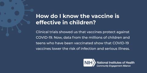 How do I know the vaccine is effective in children?