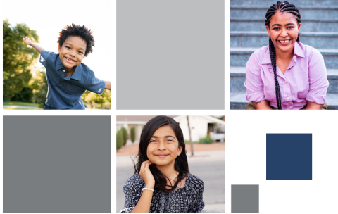 collage of children