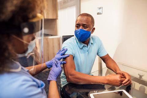 Man getting a shot